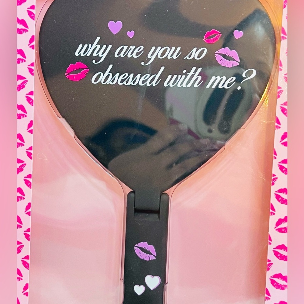 Forever 21 Mean Girls Heart Mirror - Black and Pink - Picture 2 of 3